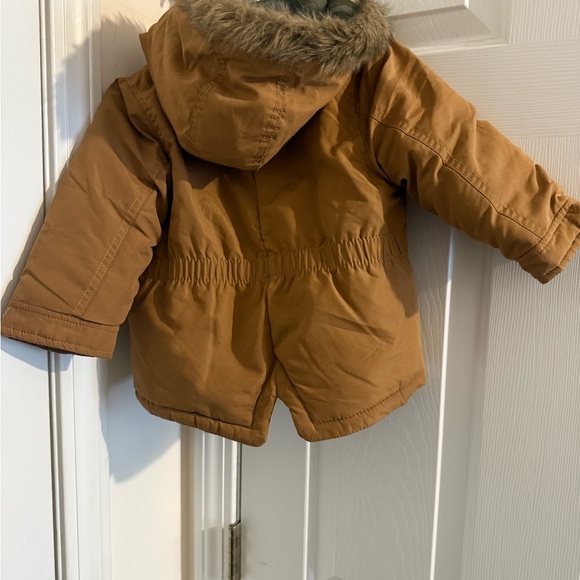 Carter's Tan Hooded Jacket with Sherpa Lining - Picture 4 of 4